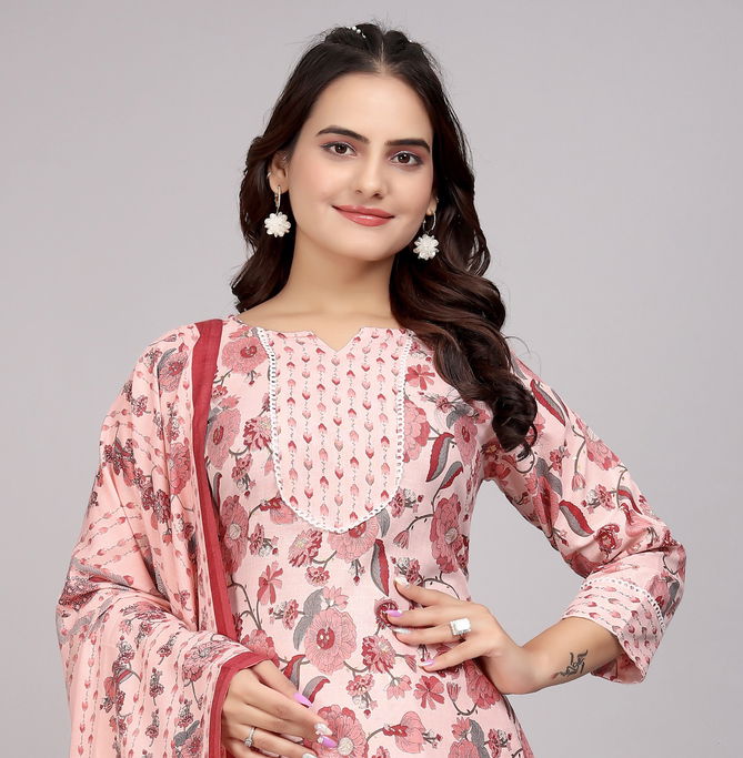 Shamal Daily Wear Cotton Foil Printed Kurti With Bottom Dupatta Wholesale Price In Surat